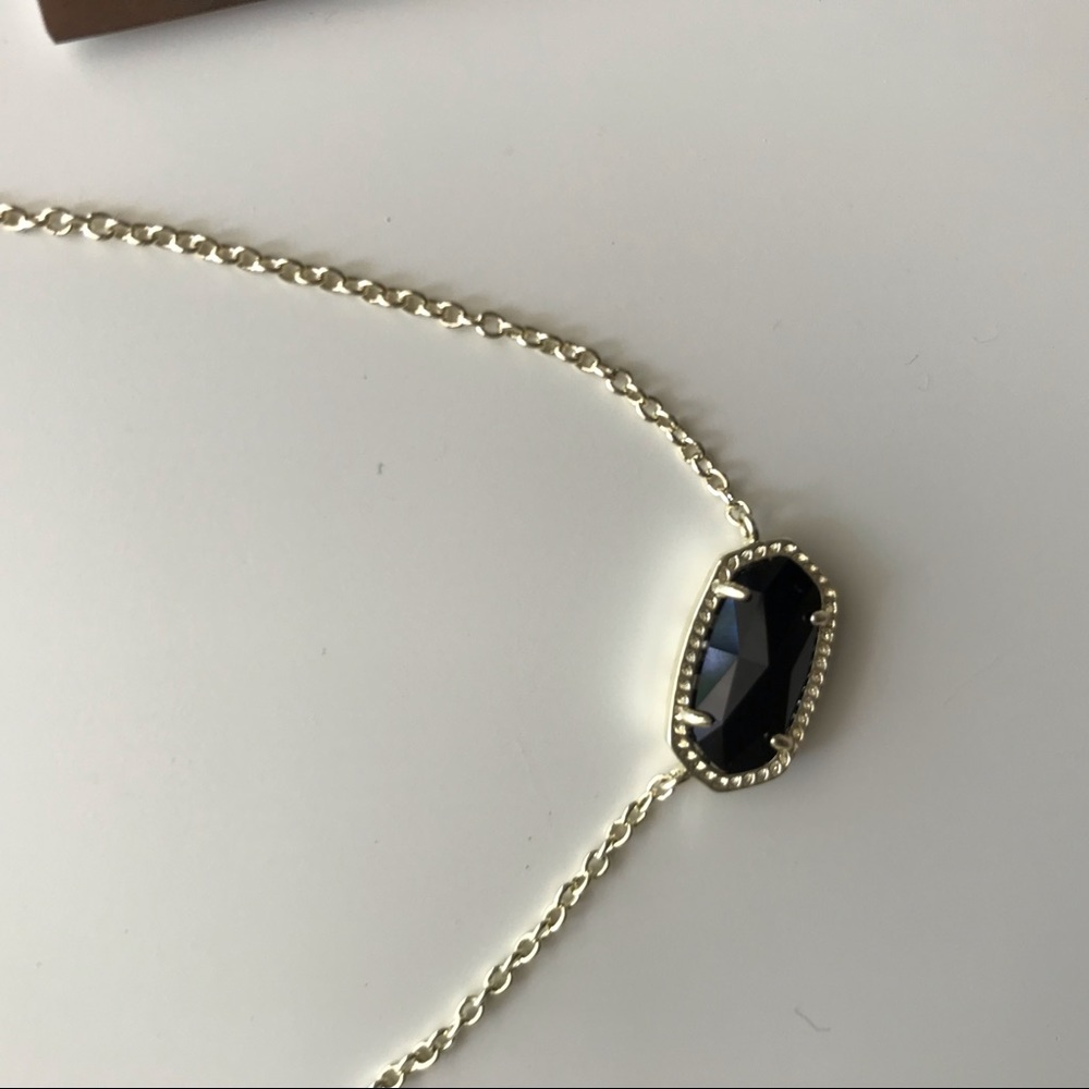 Kendra Scott black stone Elisa Necklace